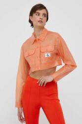 Calvin Klein Jeans geaca femei, culoarea portocaliu, de tranzitie 9BYX-KUD01U_32A