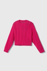 Tommy Hilfiger pulover de bumbac pentru copii culoarea roz, light 9BYX-BLG06D_43X