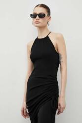 Gestuz rochie culoarea negru, mini, mulata PPYX-SUD2YG_99X