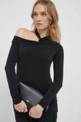 Sisley bluza femei, culoarea negru, neted 9BYX-TSD12N_99X