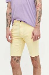 Hugo pantaloni scurți bărbați, culoarea galben 50471182 PPYY-SPM0O8_10X