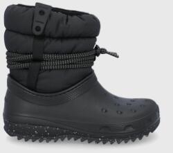 Crocs cizme de iarnă culoarea negru PUFF. LUXE. BOOT. W. 207312-BLACK 9BY8-OBD46B_99X