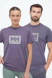 Helly Hansen tricou din bumbac culoarea violet, cu imprimeu 53285-096 PPYK-TSU00M_49X