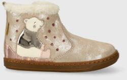 Shoo Pom cizme de iarna pentru copii din piele intoarsa culoarea bej 9BYX-OBG156_01X