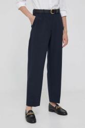 Tommy Hilfiger pantaloni din lana culoarea albastru marin, fason chinos, high waist 9BYX-SPD019_59X