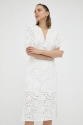 Bruuns Bazaar rochie din bumbac culoarea alb, mini, mulata PPYX-SUD1JH_00X
