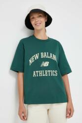 New Balance tricou din bumbac culoarea verde 9BYX-TSD160_79X