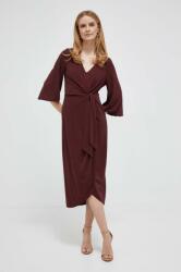 Ralph Lauren rochie culoarea bordo, midi, drept 9BYX-SUD0A1_83X