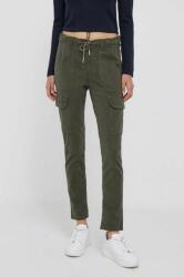 Pepe Jeans pantaloni Cruise femei, culoarea verde, mulata, high waist 9BYX-SPD0KO_78X