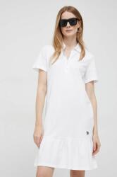 PS Paul Smith rochie din bumbac culoarea alb, mini, drept PPYX-SUD24E_00X