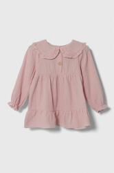 Jamiks rochie din bumbac pentru bebeluși culoarea roz, midi, evazati 9BYX-SUG09K_30X