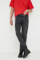 Levi's jeansi 502 TAPER barbati, culoarea negru PPYX-SJM0JB_99X