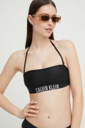 Calvin Klein sutien de baie culoarea negru, cupa usor rigidizata PPYX-BID08M_99X