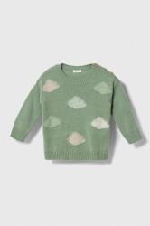 Benetton pulover din amestec de lână pentru bebeluși culoarea verde, light 9BYX-SWK029_07X