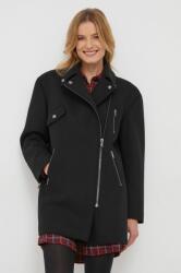 Sisley palton din lana culoarea negru, de tranzitie, oversize 9BYX-KUD13C_99X