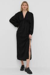 Herskind rochie culoarea negru, maxi, drept PPYY-SUD18T_99X