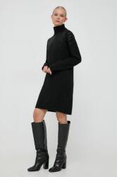LIU JO rochie din amestec de lana culoarea negru, mini, drept 9BYX-SUD0RN_99X