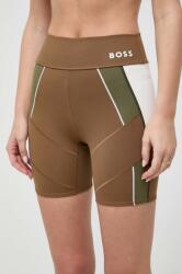 Boss pantaloni scurti x Alica Schmidt femei, culoarea maro, modelator, high waist 9BYX-SZD06G_88X