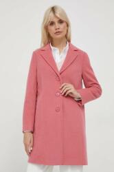 Benetton palton de lana culoarea roz, de tranzitie 9BYX-KPD081_30X