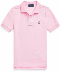 Ralph Lauren tricouri polo din bumbac pentru copii culoarea roz, neted 99KK-POB00W_30X