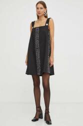 Stine Goya rochie din amestec de lana culoarea negru, mini, evazati 9BYX-SUD1L9_99X