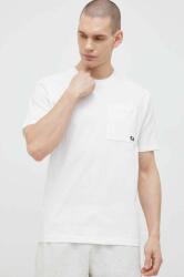 New Balance tricou din bumbac culoarea alb, neted PPYX-TSM1WK_00X