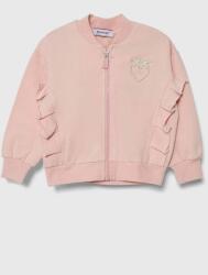 Pinko Up bluza copii culoarea roz, cu glugă, cu imprimeu 9BYX-BLG08H_03X