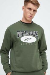 Reebok bluza barbati, culoarea verde, cu imprimeu 9BYX-BLM16L_78X