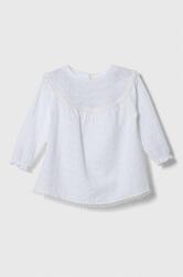 Jamiks rochie din bumbac pentru bebeluși culoarea alb, midi, evazati 9BYX-SUG09F_00X