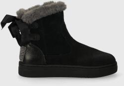 Garvalin cizme de iarna pentru copii din piele intoarsa culoarea negru 9BYX-OBG08O_99X
