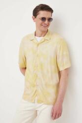 Calvin Klein camasa barbati, culoarea galben, regular PPYX-KDM05J_10A