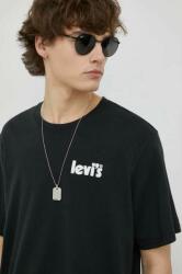 Levi's tricou din bumbac , culoarea negru, cu imprimeu 16143.0837-Blacks PPYX-TSM0C2_99X