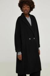 ANSWEAR palton de lana culoarea negru, de tranzitie, oversize BMYX-KPD00T_99X