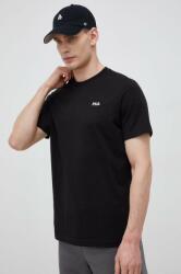 Fila tricou din bumbac culoarea negru, neted PPYX-TSM0U1_99X