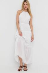 Michael Kors rochie din bumbac culoarea alb, maxi, evazati PPYY-SUD2LG_00X