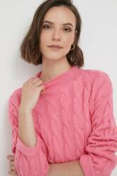 Benetton pulover din amestec de lana femei, culoarea roz, cu turtleneck 9BYX-SWD0OJ_30X