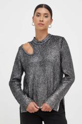 PINKO pulover din amestec de lana femei, culoarea argintiu 9BYX-SWD107_SLV