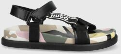 Hugo sandale femei, culoarea negru, cu platforma PPYY-OBD2NM_99X