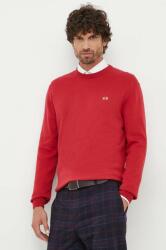 La Martina pulover din amestec de lana barbati, culoarea rosu, light 9BYX-SWM07F_33X