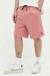 Hugo pantaloni scurti din bumbac culoarea roz PPYX-SZM0NM_30X