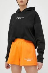 Calvin Klein Jeans pantaloni scurti femei, culoarea portocaliu, cu imprimeu, high waist PPYX-SZD0C0_23X