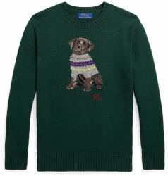 Ralph Lauren pulover de bumbac pentru copii culoarea verde 9BYX-SWK01A_79X