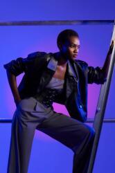 Answear Lab geaca femei, culoarea negru, de tranzitie BMYX-KUD067_99X