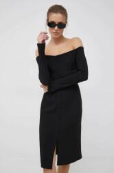 Calvin Klein rochie culoarea negru, mini, drept PPYX-SUD0A7_99X