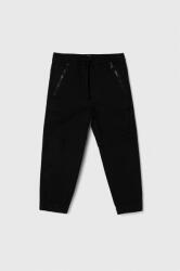 Benetton pantaloni copii culoarea negru, neted 9BYX-SPB04E_99X