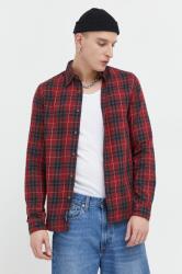 Superdry camasa din bumbac barbati, culoarea rosu, cu guler button-down, regular 9BYX-KDM0F6_33X