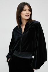 Giorgio Armani bluza femei, culoarea negru, neted PPYX-KUD0C0_99X
