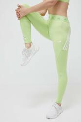 adidas Performance leggins de antrenament Techfit Hyperglam culoarea verde, cu imprimeu 9BYX-LGD06N_71X