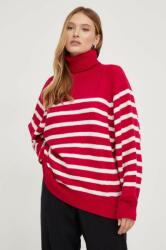 ANSWEAR pulover de lana culoarea roz, călduros, cu guler BMYX-SWD05E_43X
