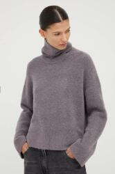 Samsøe Samsøe pulover de lână femei, culoarea gri, călduros, cu guler 9BYX-SWD0C6_90X
